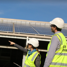 courtesy of Tandem Energy, Rachel pointing out energy savings
